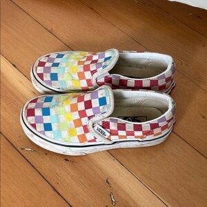 Vans Kids Multicolor Checkerboard Slip-On Sneakers